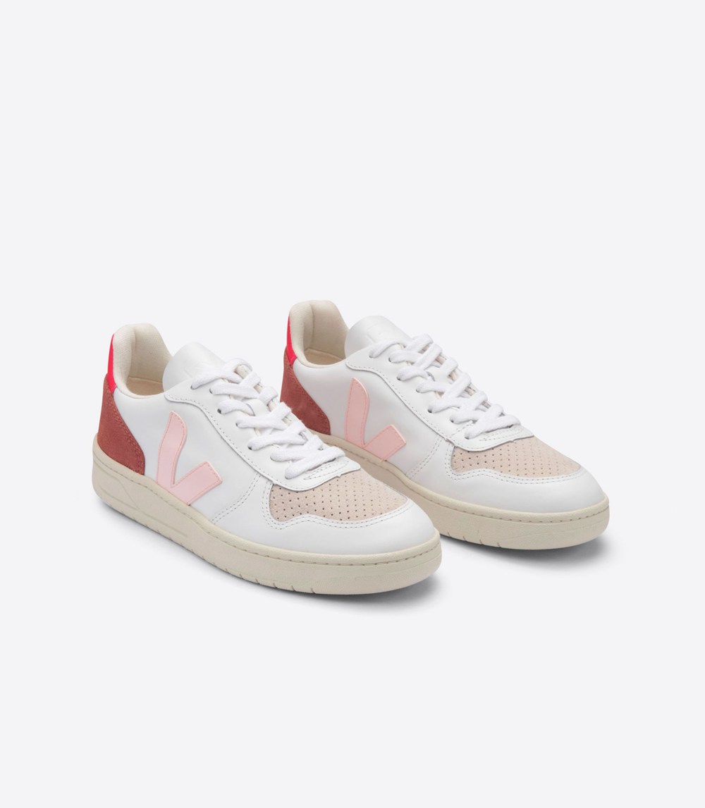 Tenis Veja Mujer - V-10 Cuero - Blancos - 192QNREYP